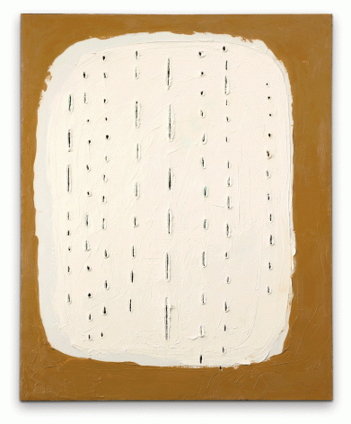 Lucio Fontana, Concetto Spaziale, 1960 Oil on canvas 100 x 81 cm. (39 3/8 x 31 7/8 in.) ©Helly Nahmad Gallery NY